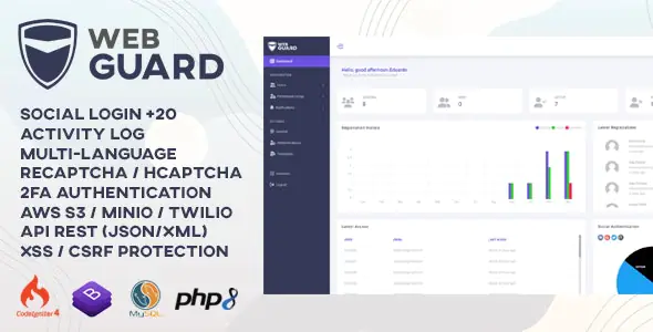 WebGuard - PHP高级用户登录注册管理系统