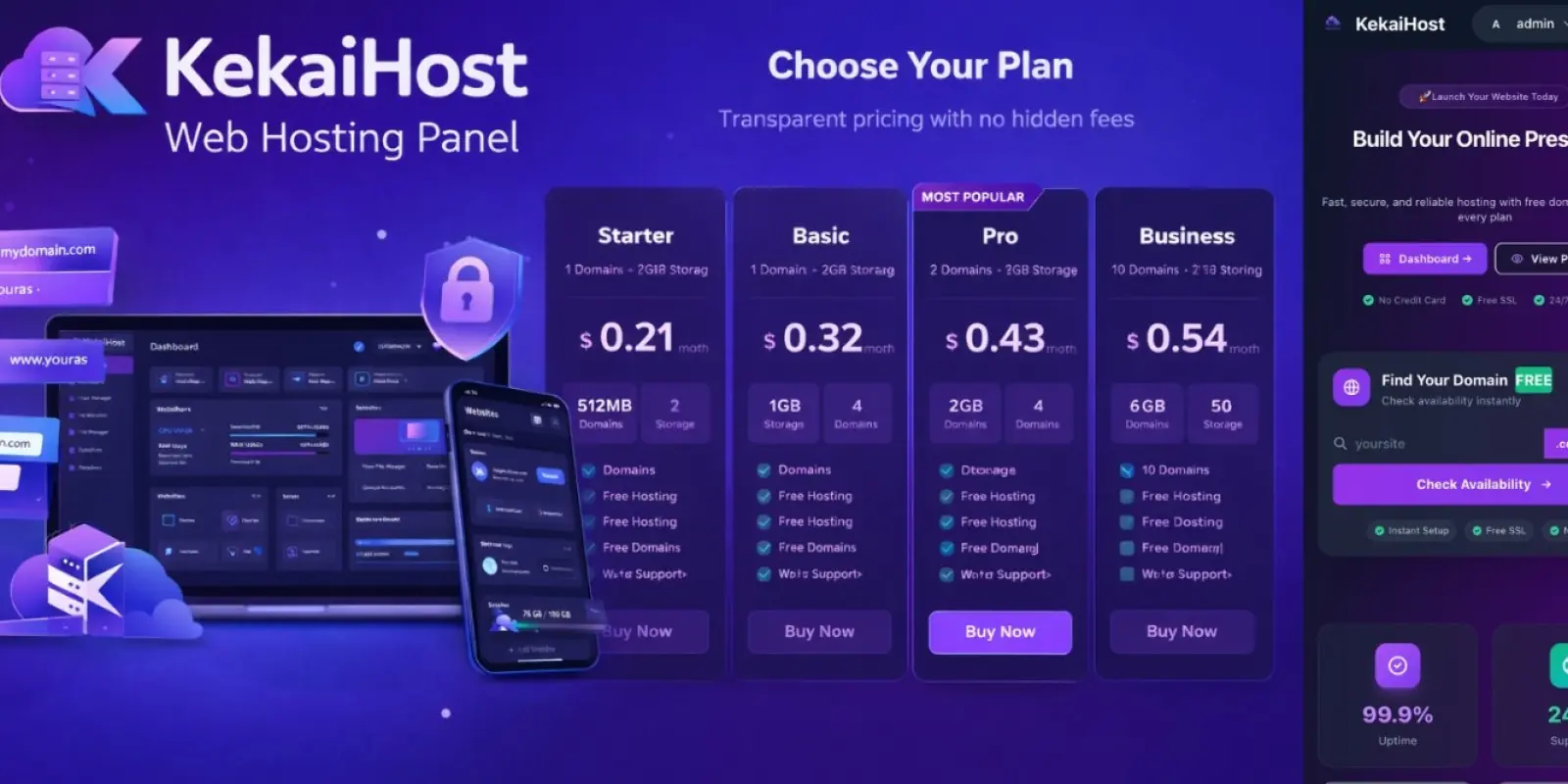 KekaiHost - 子域名托管管理系统 源码