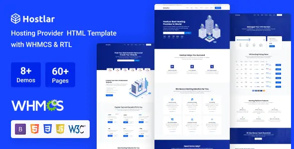 Hostlar – WHMCS的域名托管提供商HTML模板