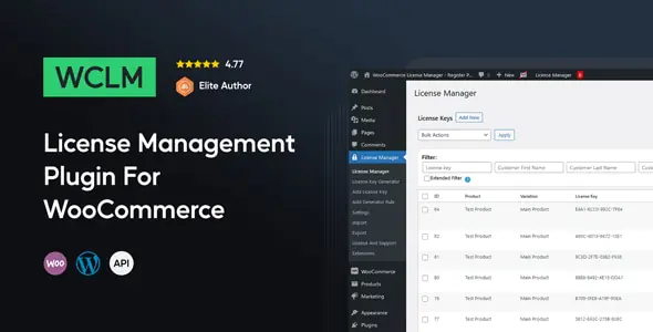 WooCommerce License Manager - WooCommerce授权管理器插件