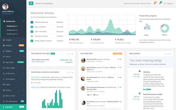 Inspinia - 多用途 Admin Dashboard 模板