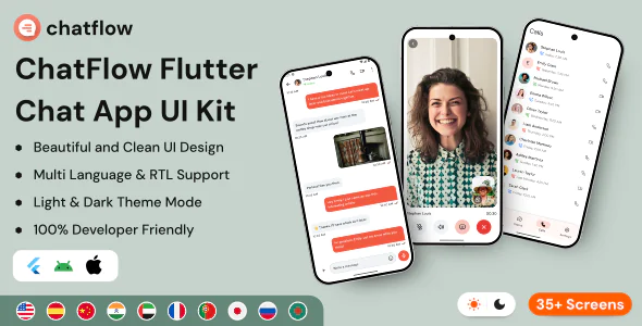 ChatFlow - Flutter Chat 应用 UI 套件