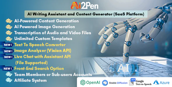 Ai2Pen - AI 写作助手和内容生成器