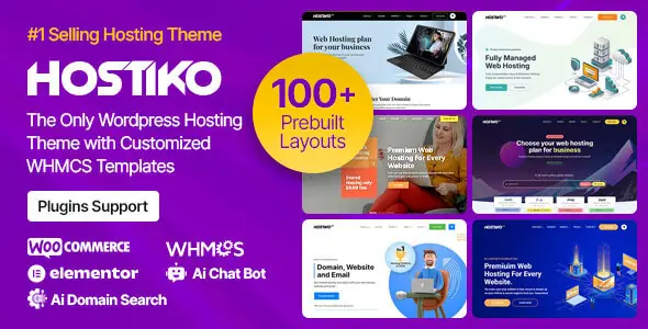 Hostiko - 主机、域名注册、IDC 行业的专业 WordPress + WHMCS 一体化主题