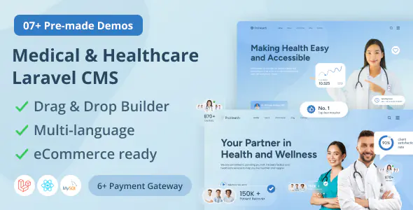 ProHealth - 基于Laravel + React的医疗健康行业CMS