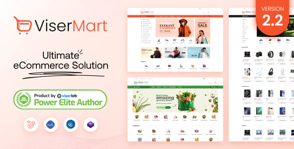 ViserMart - Laravel 框架 开发的完整 电子商务购物平台系统